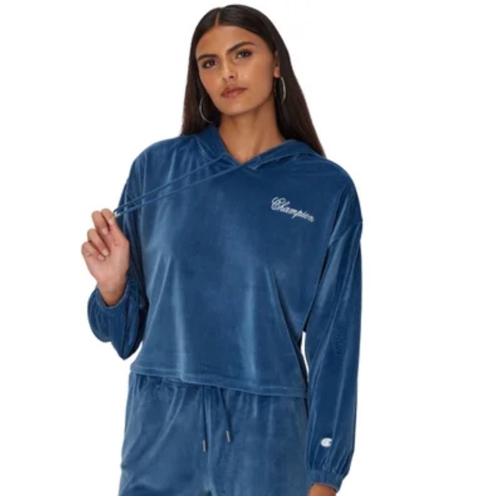 Champion Soft Touch Hoodie, Corduroy, Cursive Logo